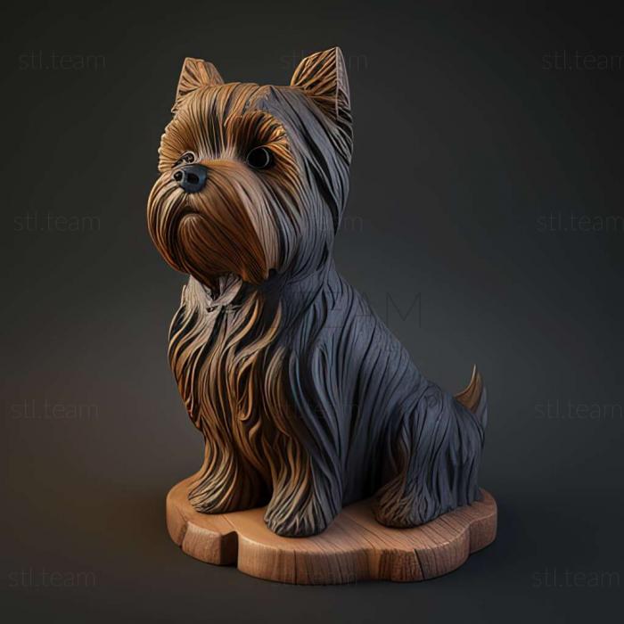 3D модель Бівер - собака породи йоркширський терєр (STL)